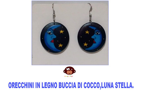 Orecchini legno buccia - orecchini,