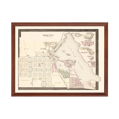 Vecchia mappa della città - città, di