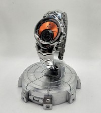 Orologio Vintage NUOVO GIUDICE ispirato design acciaio inox cromato e cinturino, Y2K 