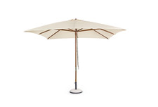 Ombrellone Syros 3x3 mt Con Struttura In Legno Color Naturale E Telo In Polieste