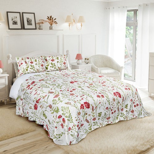 Set copriletto 3pz - 3pz, trapuntato