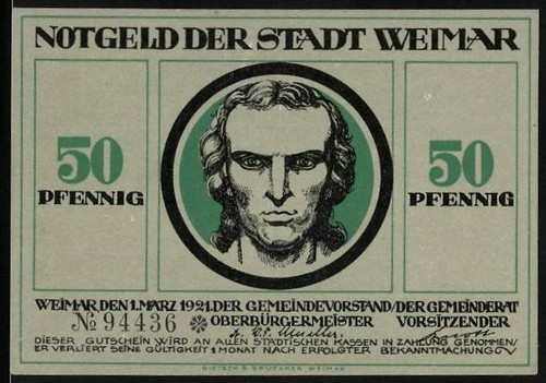 Moneta emergenza weimar - moneta,