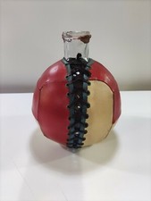 BOTTIGLIA LIQUORE VUOTA MOLTO RARA ANNI 60 A FORMA DI PALLONE DI CUOIO