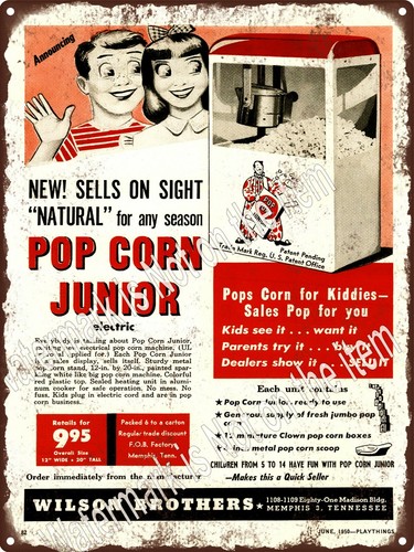 1950 wilson bros pop corn - bros,