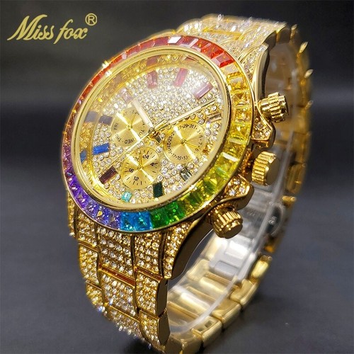 Orologio uomo hip hop lusso - uomo,