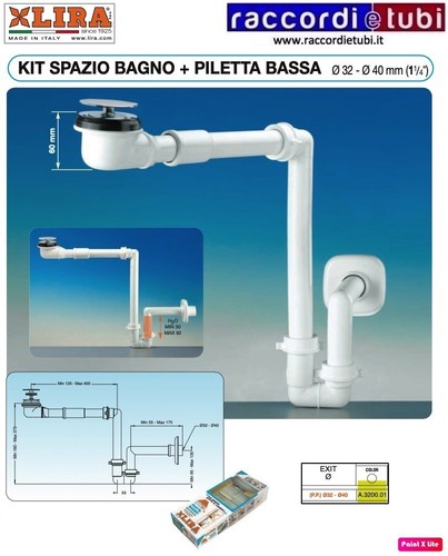 Sifone lira spazio bagno - sifone,