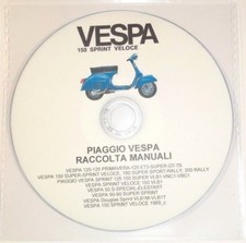 CD MANUALE OFFICINA+MANUTENZIONE+RICAMBI,PIAGGIO VESPA SUPER SPRINT 125-150 VLB1