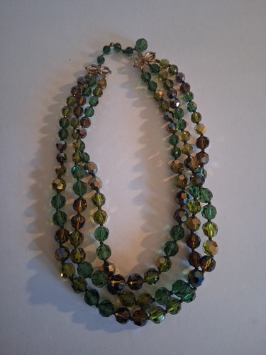Collana vintage marvella verde - vintage,