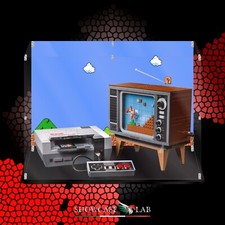 TECA IN PLEXIGLASS ACRILICO-SHOWCASE-TECA PER SET LEGO® 71374-NINTENDO ENTERTAIN