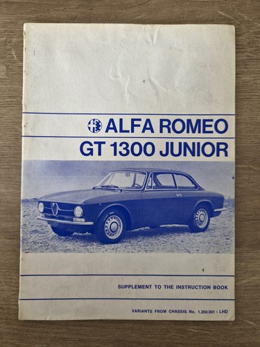 Alfa romeo 1300 - 1300, junior