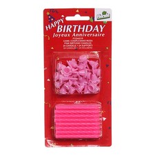 Candeline compleanno rosa - 24,