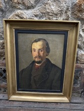 Dipinto Antico Olio Su Tela 