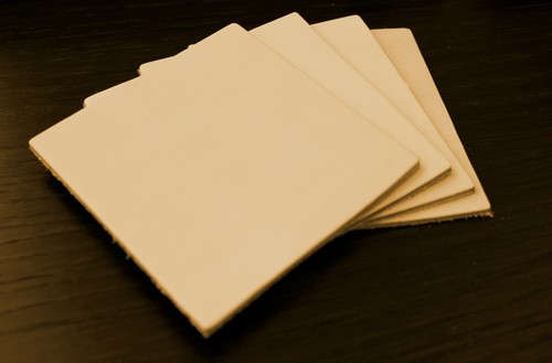 Pezzi cuoio 10x10 bianco - 4,