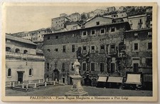 Cartolina Palestrina piazza Regina Margherita monumento Roma paesaggistica T11