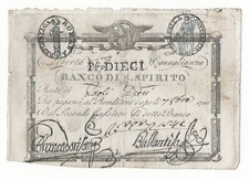 10 PAOLI   BANCO DI S SPIRITO PRIMA REPUBBLICA ROMANA 1798