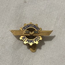 SPILLA DEL CINQUANTENARIO DEL PRIMO VOLO-AIA- 1909/1959 - MARCHIATA ORO 750