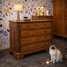 Cassettone Barocco Antico Noce