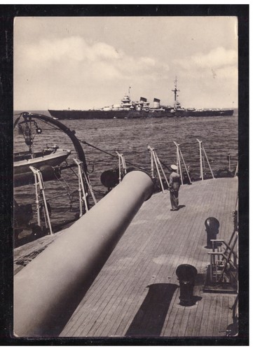 Postcard navy cruiser - postcard,