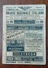 ORARIO TRENI FERROVIE DELLO STATO DEL 1 GENNAIO 1925 LIBRETTO PAG. 160