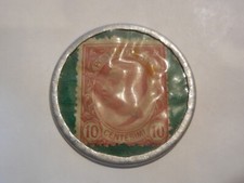 Raro gettone pubblicitario con francobollo 10 centesimi pillole pink 