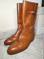 Stivali Fratelli Rossetti pelle marrone  vitello vintage Italiani Tg. 6 Ita 39