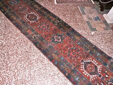 stupend tappeto antico passatoia 326x84 persiano.e,corsia heriz karaje caucasici