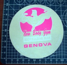 New Body Gym Genova vintage  ADESIVO STICKER  NEW ORIGINAL