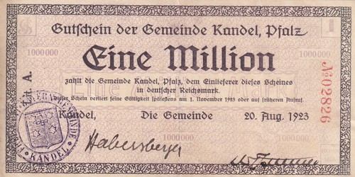 Kandel comune 1 milione - -,