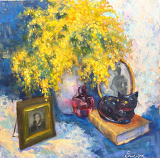 Quadro Mimosa Natura morta