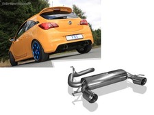 FOX Acciaio Inox Duplex Scarico Sportivo Opel Corsa E OPC Ogni 100mm Tondo