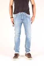 Nuovo Jeans Uomo Replay M914Y 661 WI6 010 BASSO, Hyperflex, Slim Fit, Blu