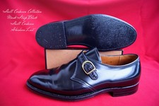 Alden Pelle di Cavallo Shell Cordovan 8,5 E Monk Strap Nero in Shell Cordovan