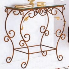 CONSOLLE FOGLIE IN FERRO