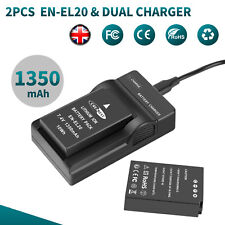 2x EN-EL20 EN-EL20a batteria +