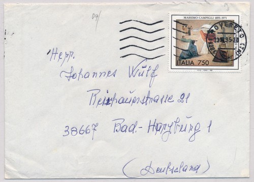 Italia 1995 busta per germania - busta,