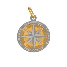 CIONDOLO DUE ORI ROSA DEI