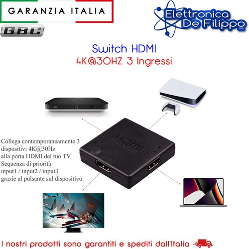 Mini switch hdmi - mini, 3