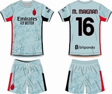 Completo Calcio Portiere Milan 26 Nome Numero Personalizzabili Gratis No Reso