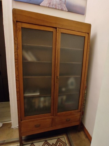 Libreria antica castagno con - castagno,
