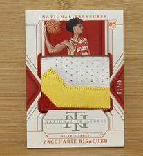 ZACCARIE RISACHER 2024-25 TESORI NAZIONALI ROOKIE PATCH ARANCIONE 07/75