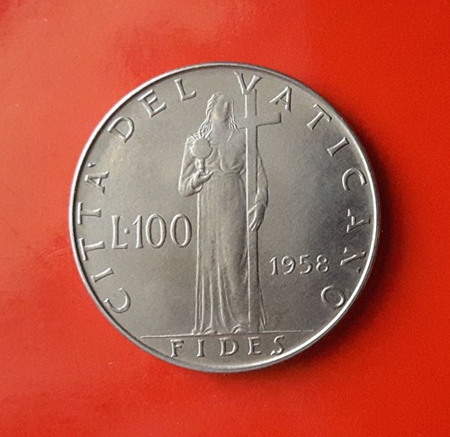 100 lire 1958 - lire, vaticano