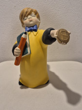 Scultura porcellana LENCI TORINO BAMBINO contabile Disney libro mastro scuola