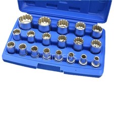 SET 19 PEZZI BUSSOLE MILLERIGHE 1/2" SCANALATO 8-32mm MULTILOCK XZN POLIGONALE