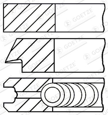 Kit anelli pistone goetze - kit,
