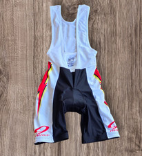 Pantaloncini bavaglino Verge ciclismo adulto uomo taglia M imbottitura bici bianco nero rosso Polonia