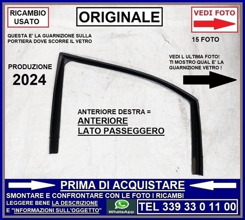 Guarnizione vetro portiera - vetro,