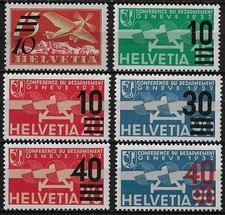 1935-37 Svizzera airmail optd