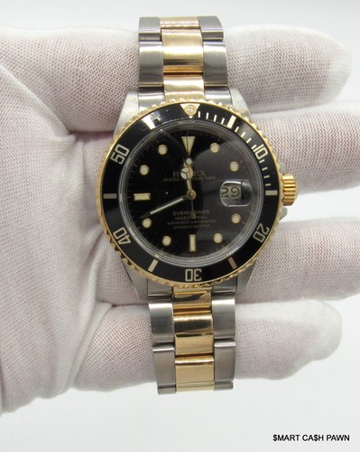 1987 rolex submariner date 18k - rolex,