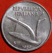 Italia 10 Lire 1989 KM# 93