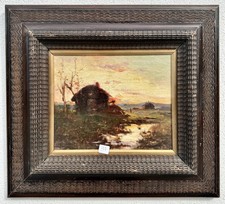 Dipinto Olio su Tavola Antico